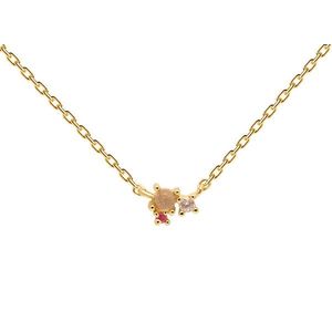 PDPAOLA Romantický pozlátený náhrdelník zo striebra ROSÉ BLUSH Gold CO01-175-U vyobraziť
