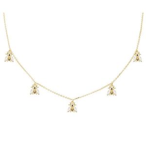 PDPAOLA Veselý pozlátený náhrdelník s krásnymi včeličky NEST Gold CO01-200-U vyobraziť