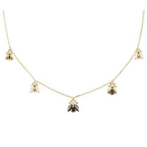 PDPAOLA Hravý pozlátený náhrdelník s krásnymi včeličky LA BAMBA Gold CO01-201-U vyobraziť
