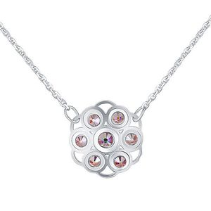 Praqia Kvetinový strieborný náhrdelník s kryštálmi Emma N6088_RH vyobraziť