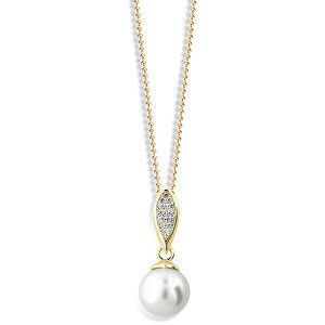 Cutie Jewellery Luxusný prívesok zo žltého zlata s pravou perlou a zirkónmi Z6304-3152-40-10-X-1 vyobraziť