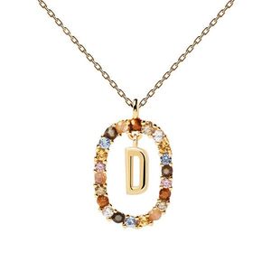 PDPAOLA Krásny pozlátený náhrdelník písmeno "D" LETTERS CO01-263-U (retiazka, prívesok) vyobraziť