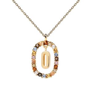 PDPAOLA Krásny pozlátený náhrdelník písmeno "O" LETTERS CO01-274-U (retiazka, prívesok) vyobraziť