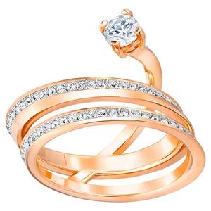 Swarovski Netradičné bronzový prsteň s čírymi kryštálmi Fresh 52177 55 mm vyobraziť