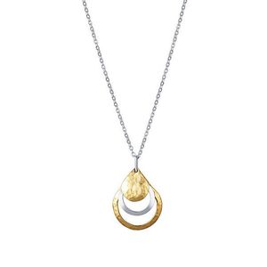 Praqia Luxusné bicolor náhrdelník zo striebra Golden Rain KO6416_BR030_45_RH (retiazka, prívesok) vyobraziť
