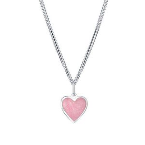 Praqia Romantický strieborný náhrdelník Pink Heart KO6066_CU040_45_RH (retiazka, prívesok) vyobraziť