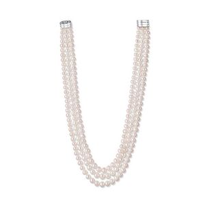 JwL Luxury Pearls Elegantný trojradové náhrdelník z pravých bielych perál JL0667 vyobraziť