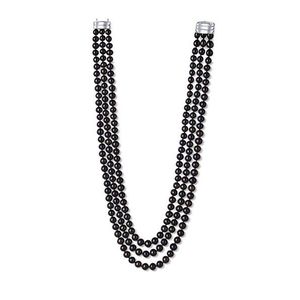 JwL Luxury Pearls Luxusné trojradové náhrdelník z pravých čiernych perál JL0669 vyobraziť