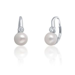 JwL Luxury Pearls Pôvabné strieborné náušnice s pravou bielou perlou JL0673 vyobraziť