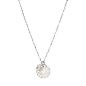 Fossil Pôvabný strieborný náhrdelník s perleťou Strom života JFS00509040 (retiazka, 3x prívesok) vyobraziť