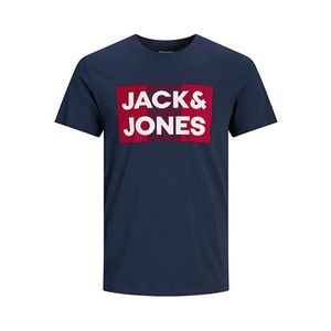 Jack&Jones PLUS Pánske tričko JJELOGO Regular Fit 12158505 Navy Blazer 3XL vyobraziť