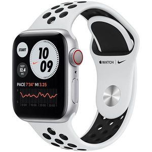 Apple Apple Watch Nike Series 6 GPS + Cellular, 44mm Silver Aluminium Case with Pure Platinum/Black Nike Sport Band - Regular vyobraziť
