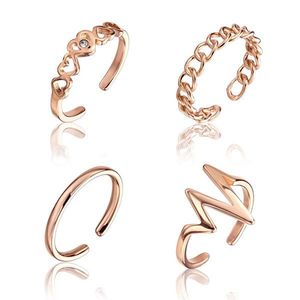 Emily Westwood Sada minimalistických bronzových prsteňov WS055R vyobraziť