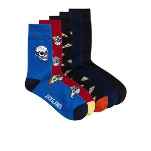 Jack&Jones 5 PACK - pánske ponožky JACSLICE 12194856 Navy Blazer vyobraziť