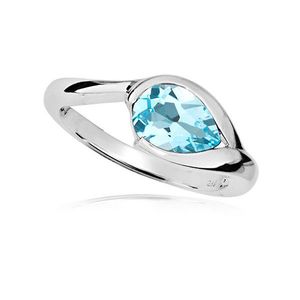 MOISS Elegantný strieborný prsteň s modrým topazom RG0001 57 mm vyobraziť