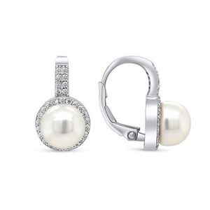 Brilio Silver Nežné strieborné náušnice s perlou a zirkónmi EA93 vyobraziť