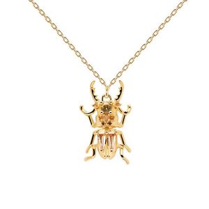 PDPAOLA Originálne pozlátený náhrdelník COURAGE Beetle Amulet CO01-253-U (retiazka, prívesok) vyobraziť