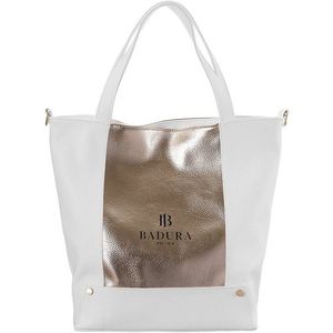 Badura bielo-zlatá priestranná shopper bag vyobraziť
