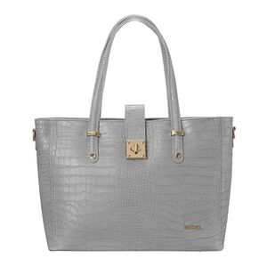 Badura šedá elegantná kožená shopper bag vyobraziť