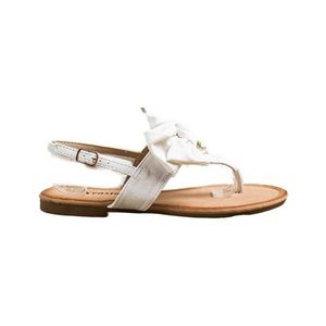 Biele štýlové sandálky s mašĺou vyobraziť