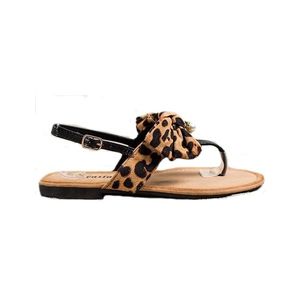 Leopardí sandálky s mašĺou vyobraziť