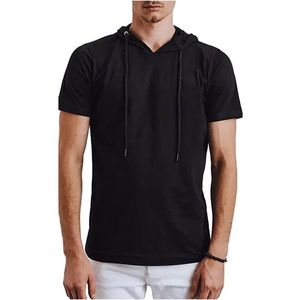 čierne pánske tričko s kapucňou vyobraziť