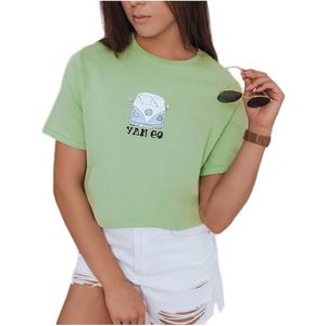 Zelené dámske tričko s potlačou van go vyobraziť