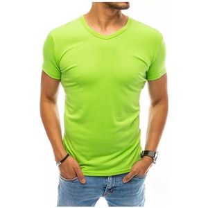 Zelené pánske tričko s výstrihom do v vyobraziť