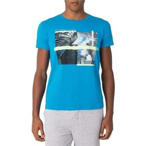 Svetlo modré pánske tričko s potlačou vyobraziť