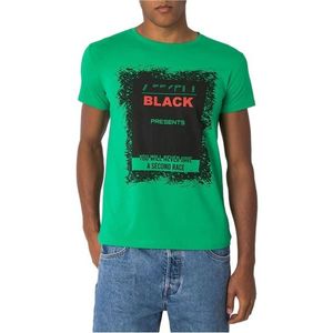 Zelené pánske tričko s potlačou black vyobraziť