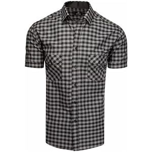 čierno-šedá pánska kockovaná košeĺa vyobraziť
