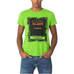 Zelené pánske tričko s potlačou black vyobraziť