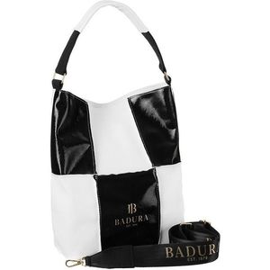 Badura bielo-čierna shopper kabelka vyobraziť