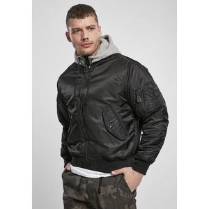 Brandit Hooded MA1 Bomber Jacket blk/gry - L vyobraziť