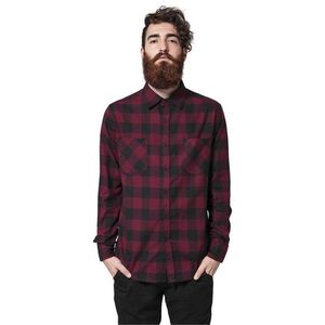 Urban Classics Checked Flanell Shirt blk/burgundy - M vyobraziť