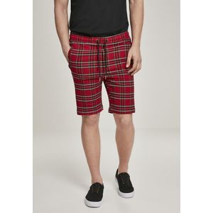 Urban Classics Checker Shorts red/blk - S vyobraziť