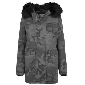 Dámska bunda Urban Classics Ladies Overdyed Camo Parka dark camo - XS vyobraziť