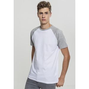 Urban Classics Raglan Contrast Tee wht/gry - L vyobraziť