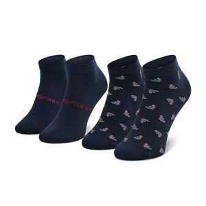 Súprava 2 párov kotníkových ponožiek pánských EMPORIO ARMANI vyobraziť