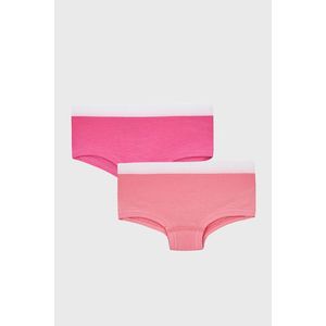 2 PACK dievčenských nohavičiek Basic Shorts ružové vyobraziť