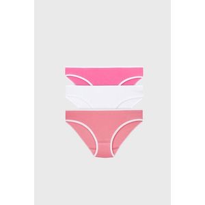 3 PACK dievčenských basic nohavičiek ružovo-biele vyobraziť