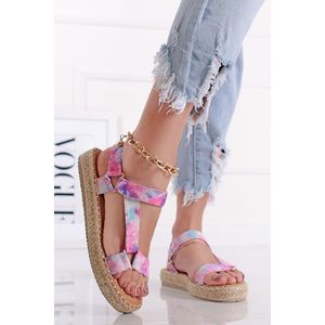 Ružovo-fialové platformové sandále Aurelie vyobraziť