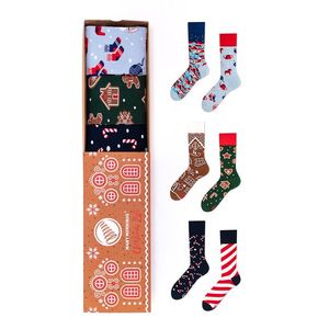 Viacfarebné ponožky v darčekovej krabičke Christmas Set - trojbalenie vyobraziť