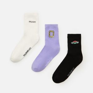 Cropp - Súprava 3 párov ponožiek Friends - Biela vyobraziť