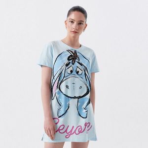 Cropp - Nočná košeľa s potlačou Eeyore - Modrá vyobraziť