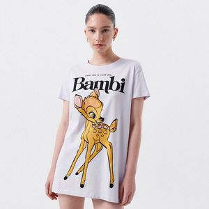 Cropp - Nočná košeľa s potlačou Bambi - Purpurová vyobraziť