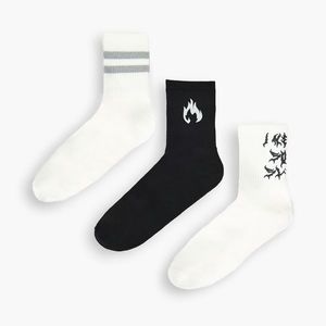 Cropp - Súprava 3 párov ponožiek - Biela vyobraziť