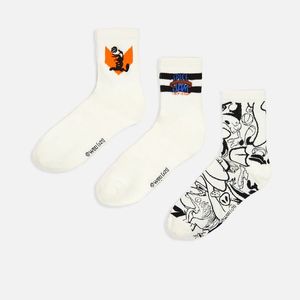 Cropp - Súprava 3 párov ponožiek Space Jam - Biela vyobraziť