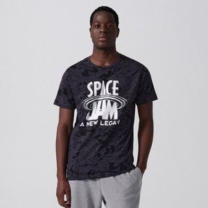 Cropp - Tričko s celoplošnou potlačou Space Jam - Šedá vyobraziť