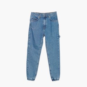 Cropp - Jogger džínsy s retiazkou - Modrá vyobraziť